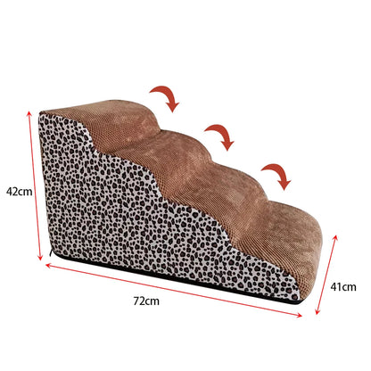 Dog Stairs for Small Dogs – Non-Slip, Removable Cover, 4-Tier Design for Beds and Couches-6