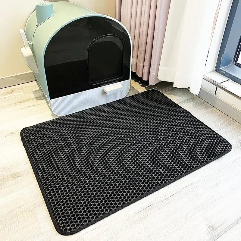 Cat Litter Mat for Cats – Waterproof, Nonslip, Double Layer Design-2