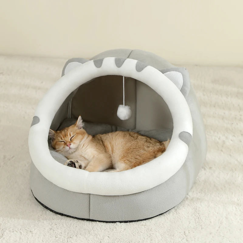 Cat Bed for Kittens – Warm Cushion, Cozy Cat Cave, Soft Fabric-5
