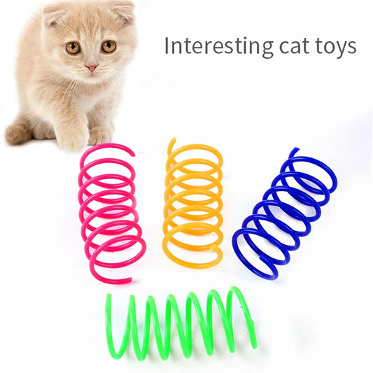 Spring Toy for Cats – Durable Plastic, Vibrant Colors, Engaging Playtime-1