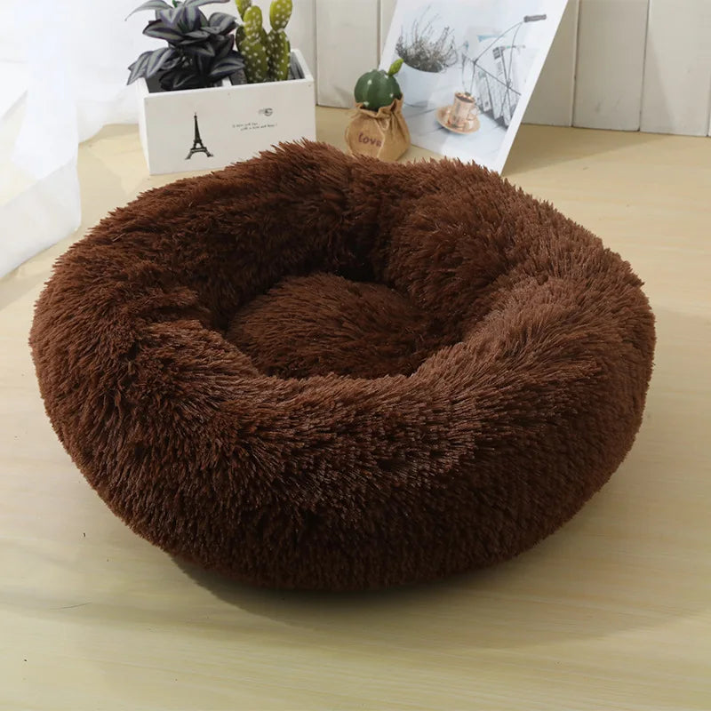 Variant image for Plush Pet Bed for Cats and Small Dogs – Warm, Detachable, Round Design-2