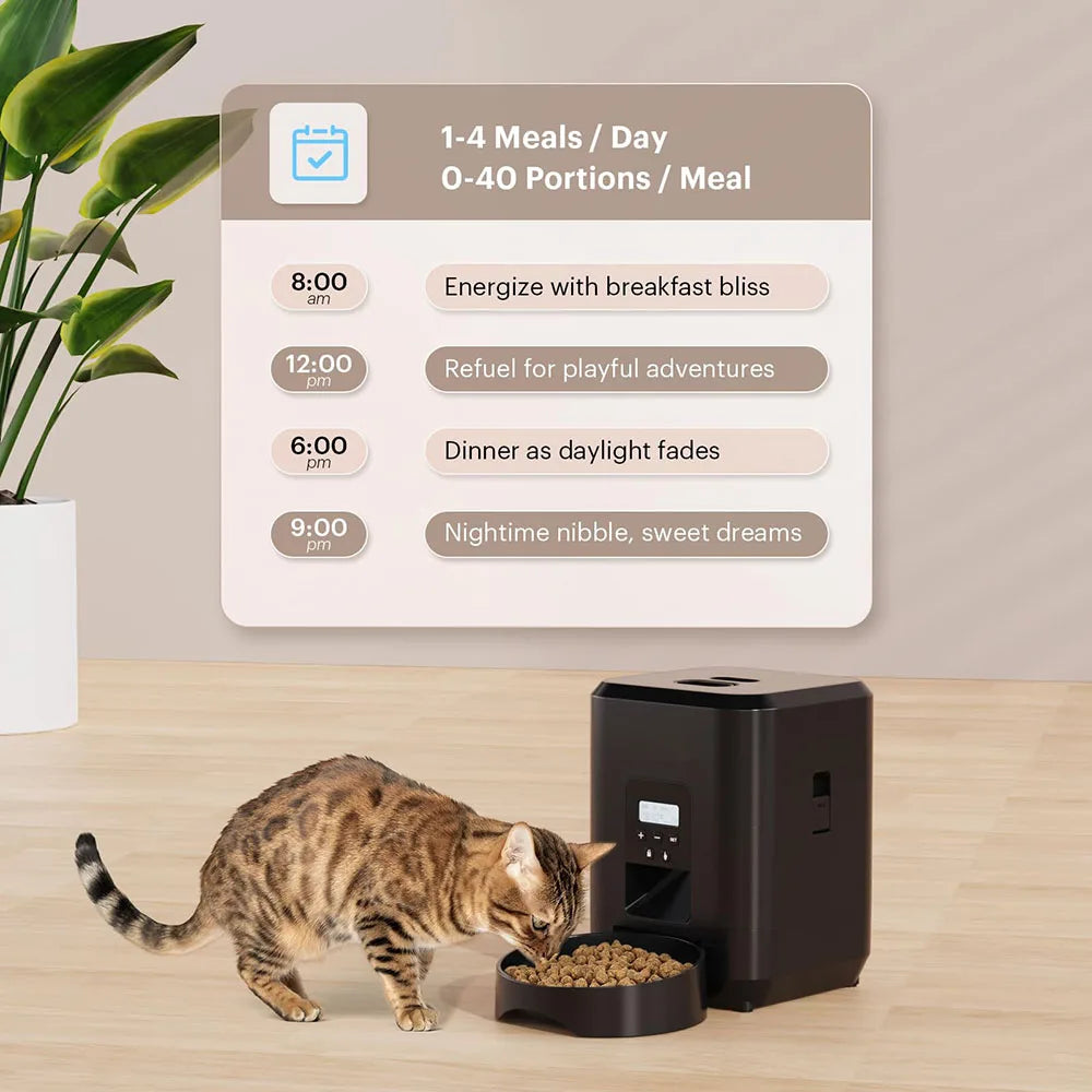 Automatic Pet Feeder with WiFi Connectivity – 2L Capacity Timed Dispenser for Cats and Dogs-5