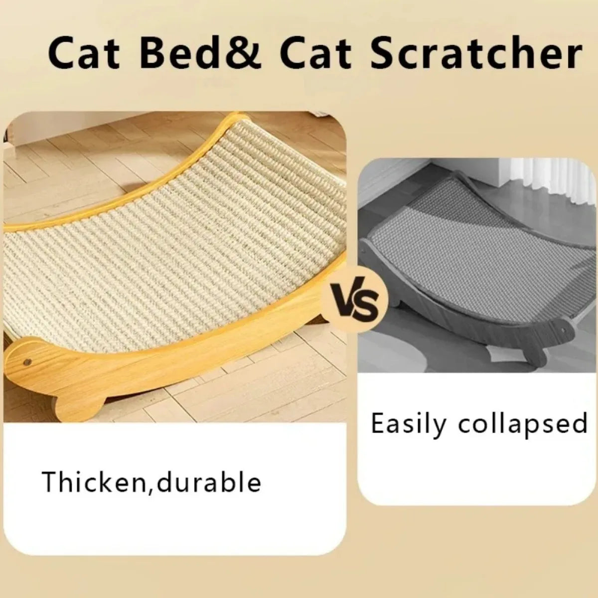 Cat Scratching Pad for Cats – Detachable, Durable Sisal, Non-Slip Design-4