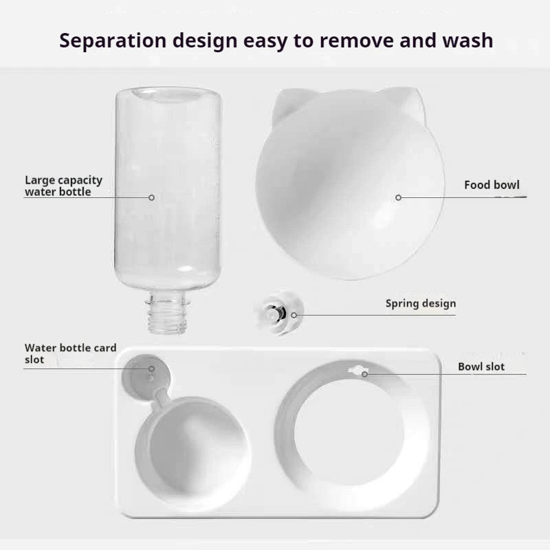 Raised Dog and Cat Bowls – Ergonomic 15-Degree Tilt, Automatic Water Feeder, Durable and Easy-to-Clean Material-5
