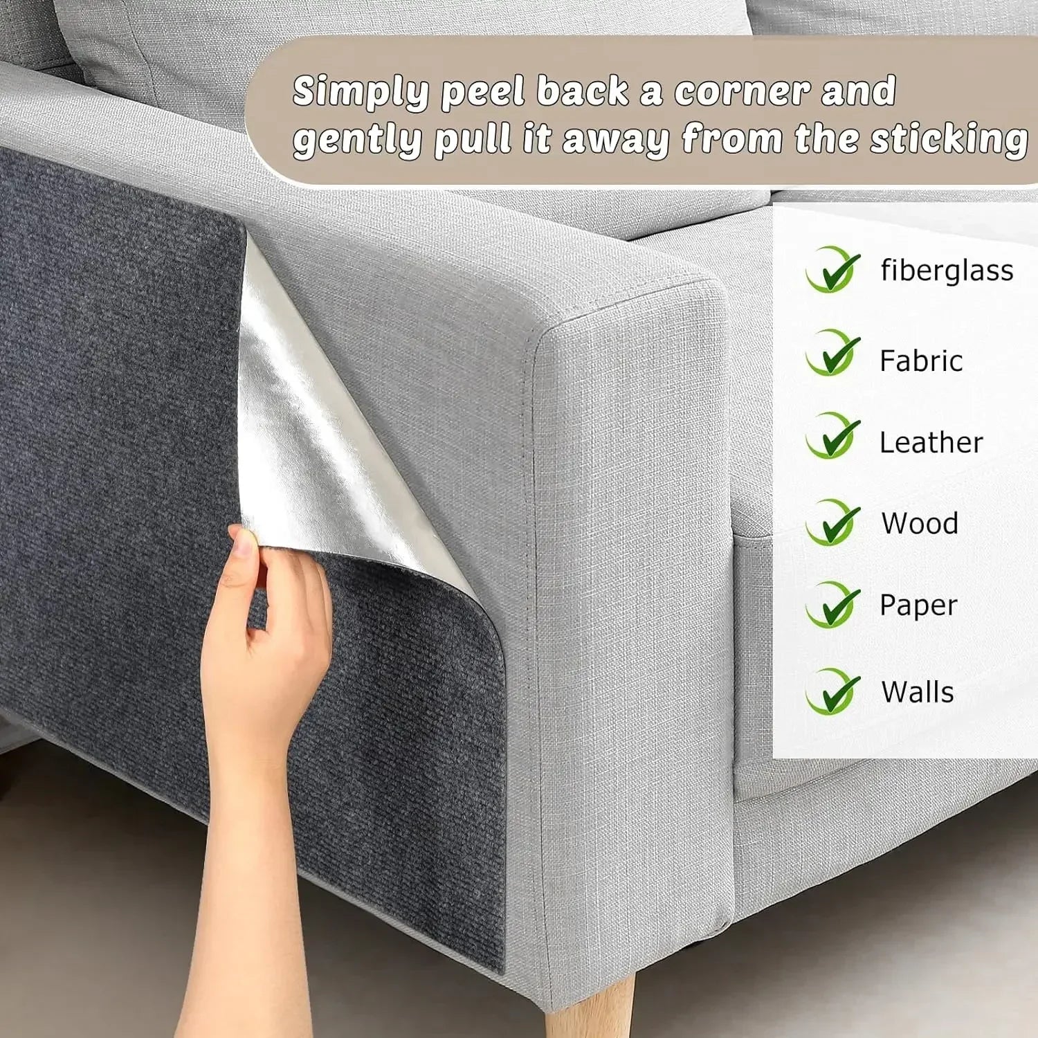 Cat Scratcher Pad for Furniture Protection – Self-Adhesive, Durable Material, Multiple Sizes and Colors-4