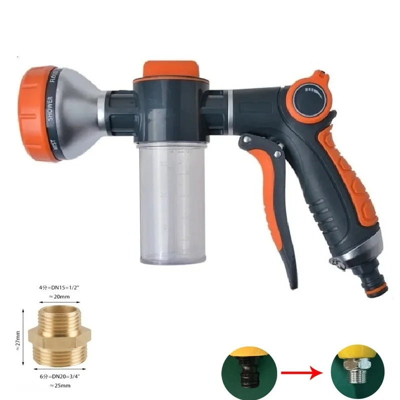 Variant image for Dog Shower Sprayer – Adjustable High-Pressure Nozzle, Built-in Soap Dispenser, 8 Spray Patterns-4