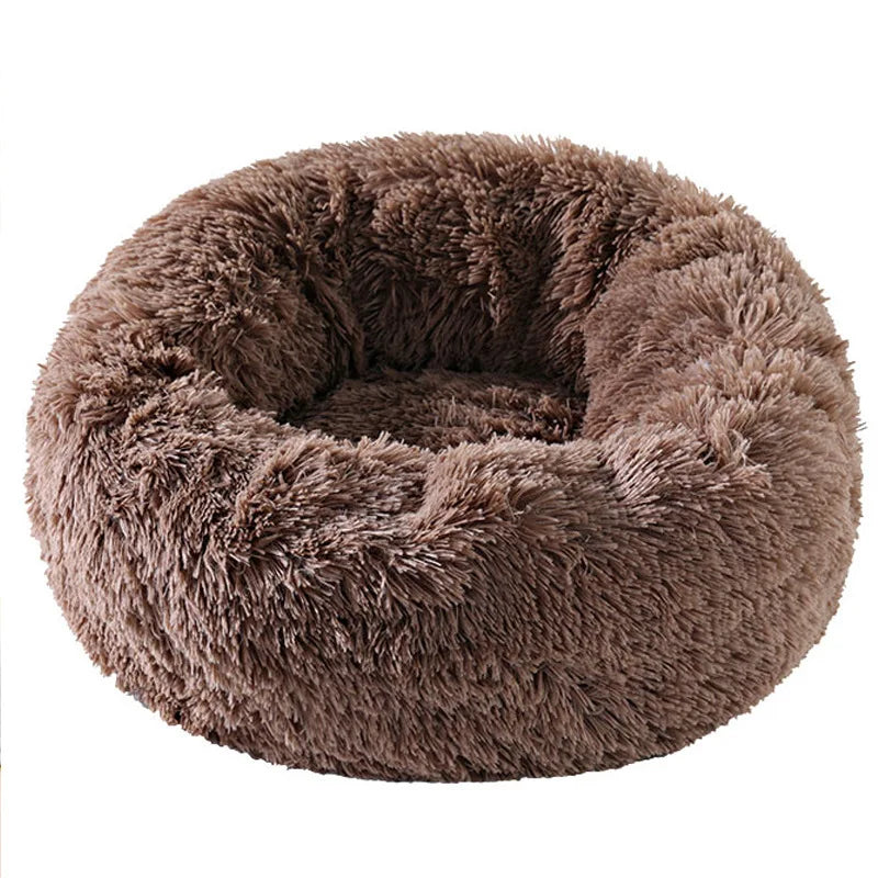 Plush Pet Bed for Cats and Small Dogs – Warm, Detachable, Round Design-6