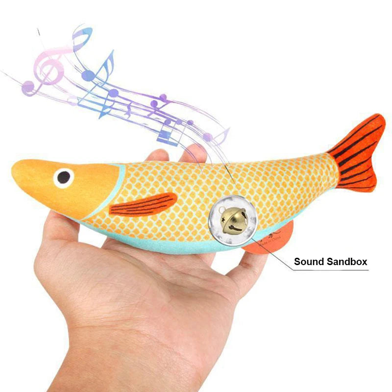 Interactive Cat Toy – 3D Simulation Fish, Catnip-Infused, Soft Plush Chew Toy-3