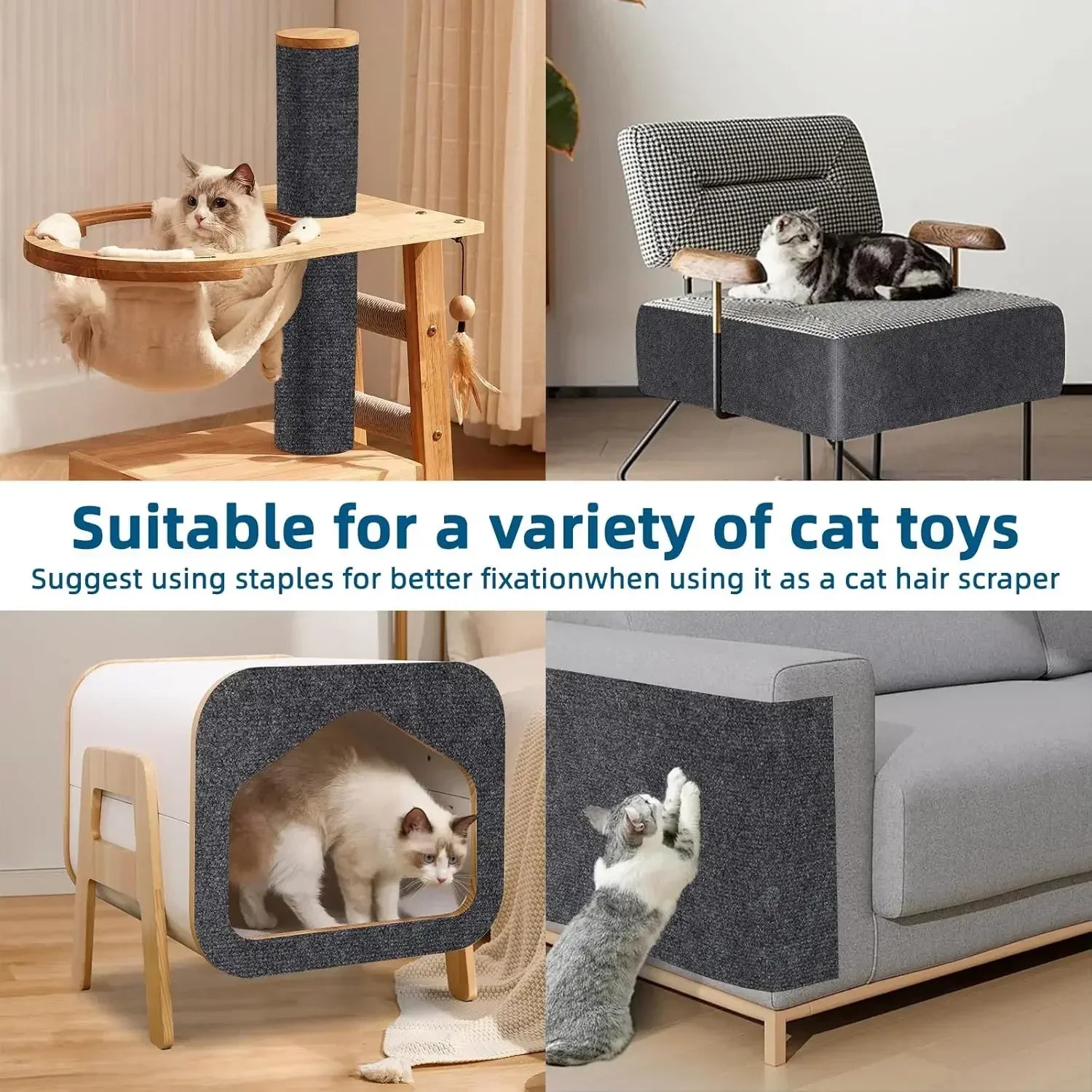 Cat Scratcher Pad for Furniture Protection – Self-Adhesive, Durable Material, Multiple Sizes and Colors-6