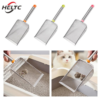 Cat Litter Scoop for Easy Cleanup – Stainless Steel, Comfortable Grip, Large Surface Area-3