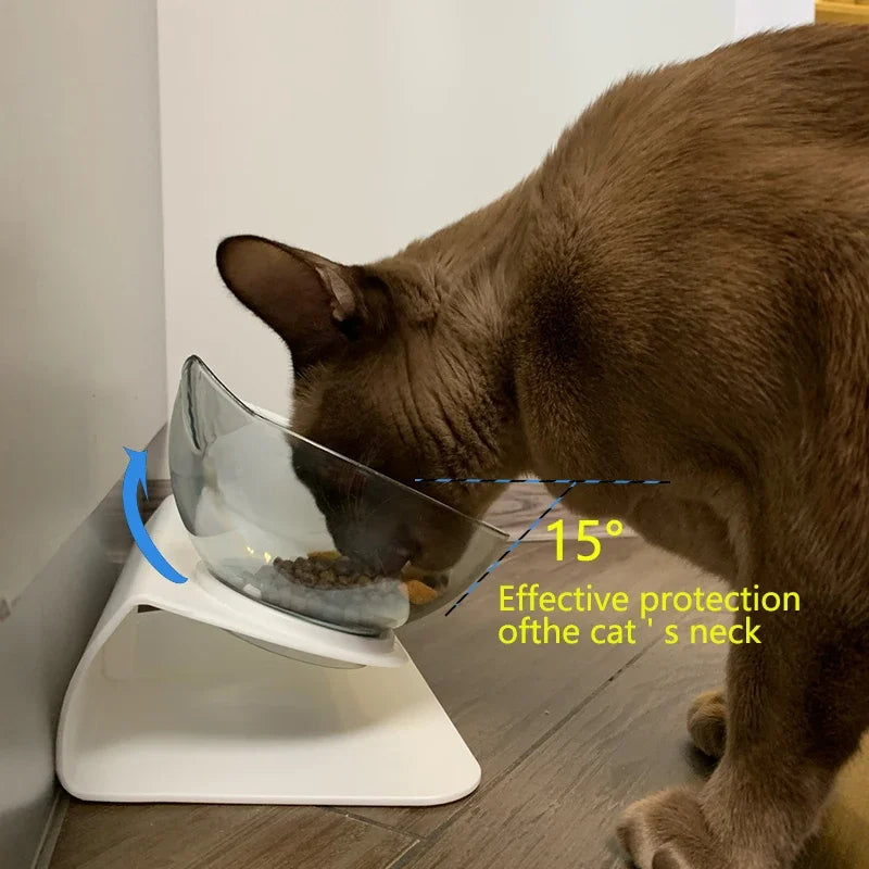 Double Cat Bowl for Cats – Elevated Design, Non-Slip, Easy to Clean, Adjustable Angle-3