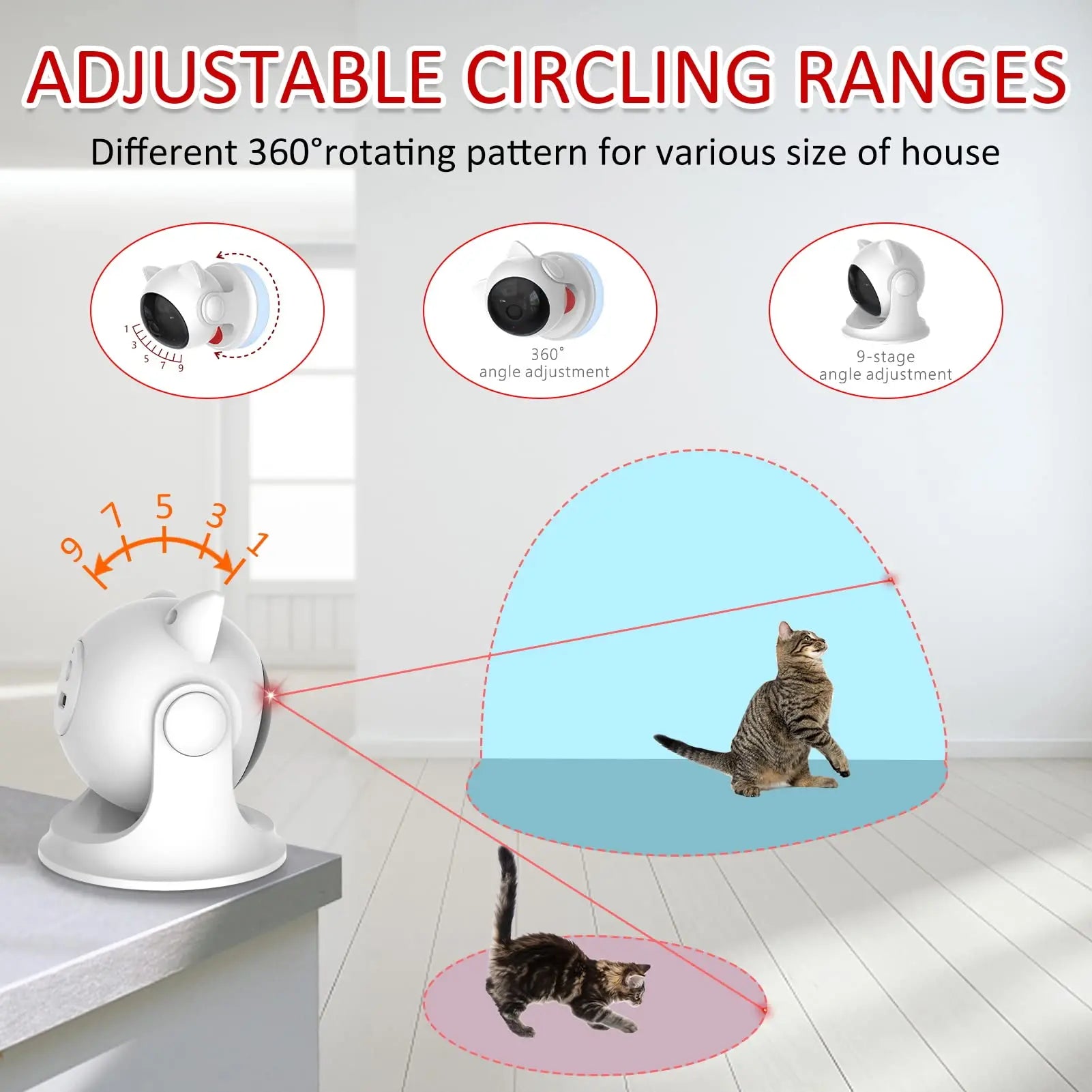 Automatic Laser Cat Toy – Interactive Play, Rechargeable, Adjustable Speed Modes-6
