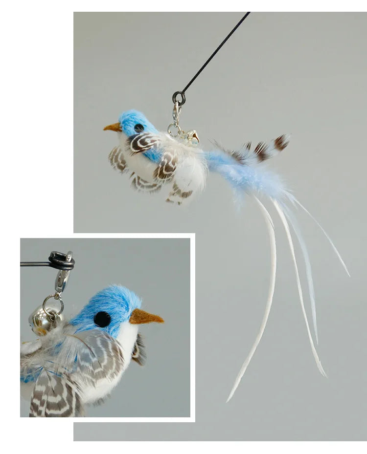 Interactive Cat Toy for Cats – Hands-Free Feather Wand, Powerful Suction Cup, Includes Bell-5