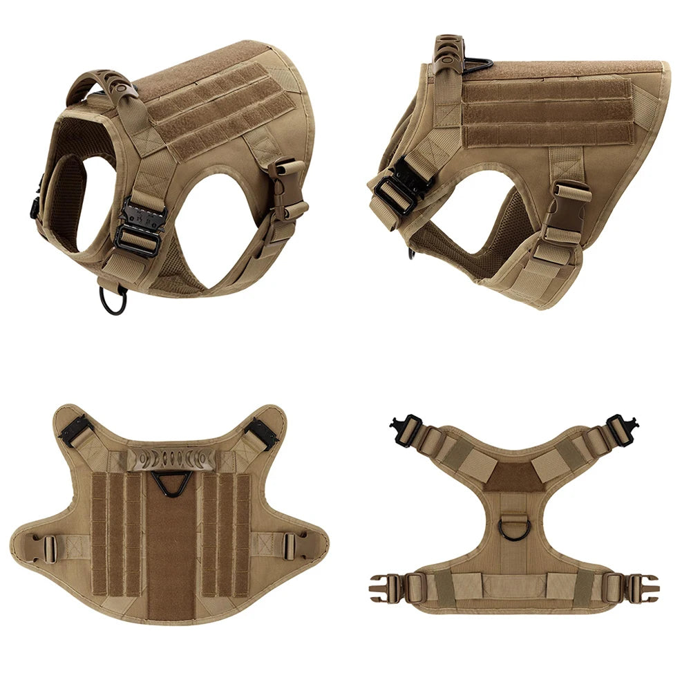 Dog Harness for Large Breeds – Adjustable, Durable Nylon, Tactical Molle System-3