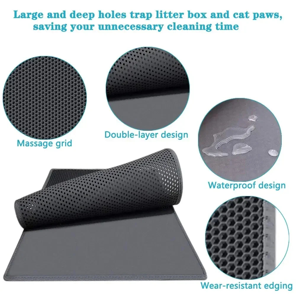 Cat Litter Mat for Cats – Double Layer, Waterproof, Non-Slip EVA Design-6