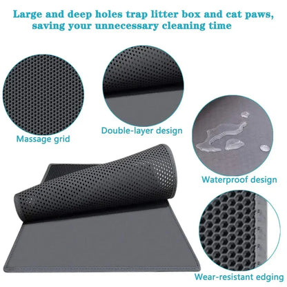 Cat Litter Mat for Cats – Double Layer, Waterproof, Non-Slip EVA Design-6
