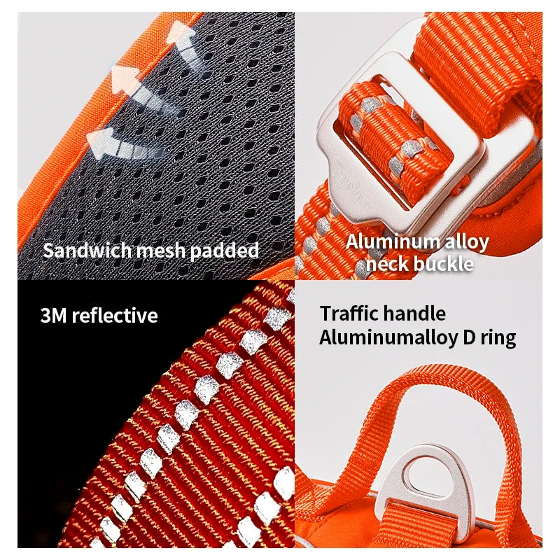 Adjustable No-Pull Dog Harness with Reflective Nylon – Comfortable Step-In Design for Easy Control, Fits All Breeds-5