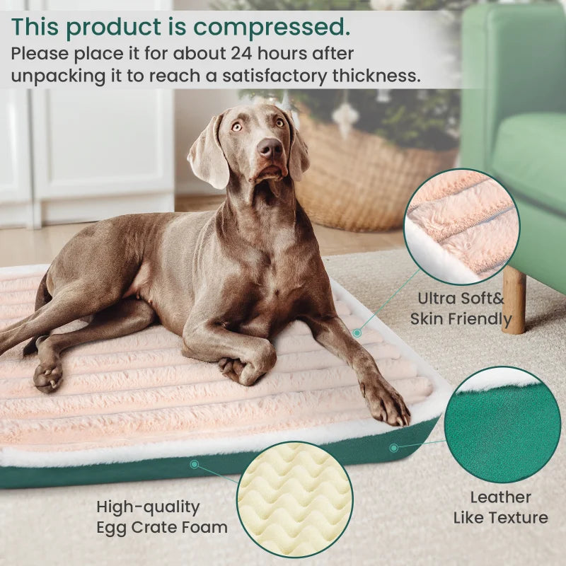 Orthopedic Dog Bed Mat with Washable Zipper Cover – Memory Foam Cushion for Small to Large Dogs, Waterproof and Durable-5