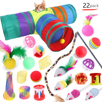 Cat Toy Set for Kittens – 20-Piece Variety, Engaging Designs, Safe Eco-Friendly Materials-5