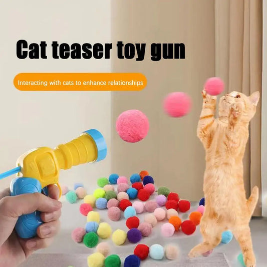 Interactive Cat Toy Launcher for Kittens – Silent Plush Balls, Engaging Play, Safe Materials-2