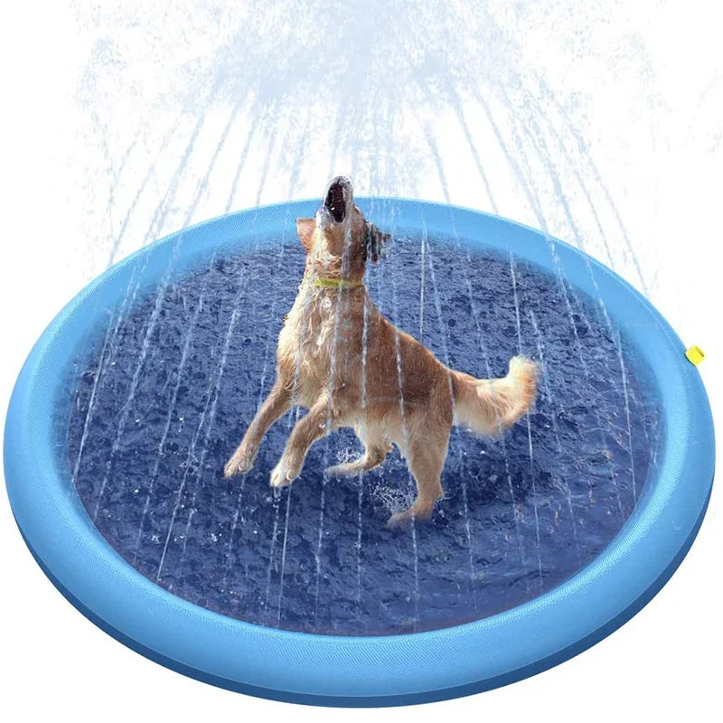 Inflatable Water Sprinkler Pad for Dogs – Summer Cooling Mat, Interactive Fountain, Durable PVC-3
