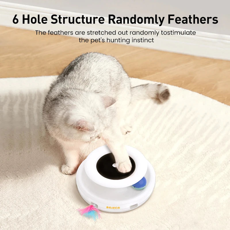 Interactive Toy for Cats and Dogs – 2-in-1 Automatic Feather Ball, Five Modes, Durable Design-3